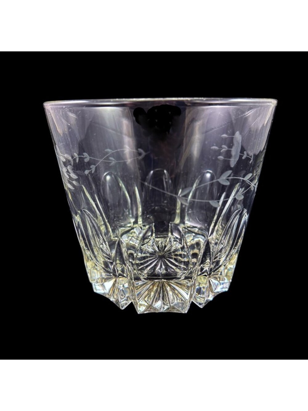 Princess House Ice Bucket Regency Pressed Lead Glass Etched Vintage 1970s